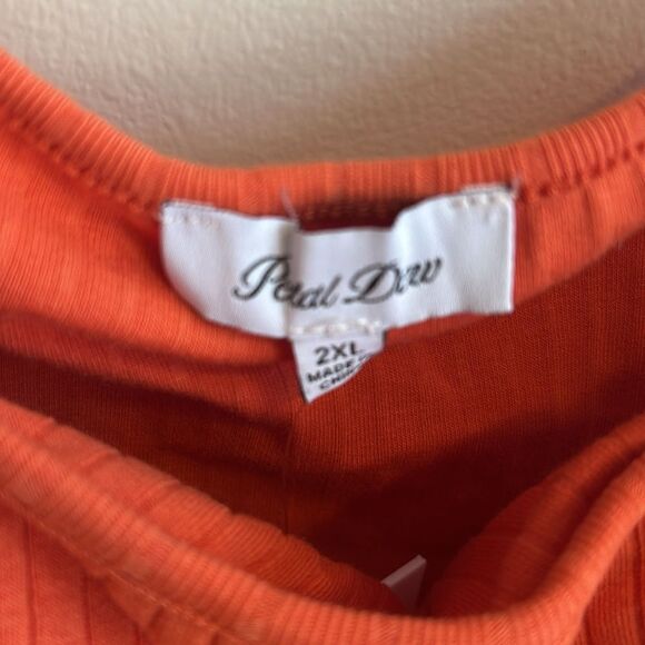 Petal Dew Orange Padded Tank Top. Size 2XL NWT - Picture 2 of 4